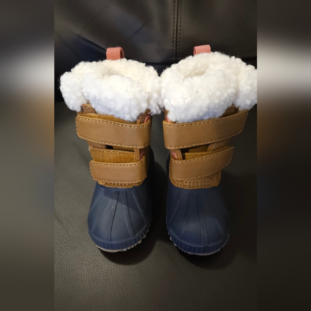 Baby Gap Thinsulate Boots - Blue and Brown, Toddler Size 5/6 LIKE NEW!!
